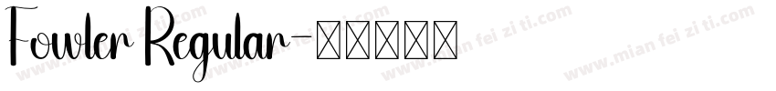 Fowler Regular字体转换